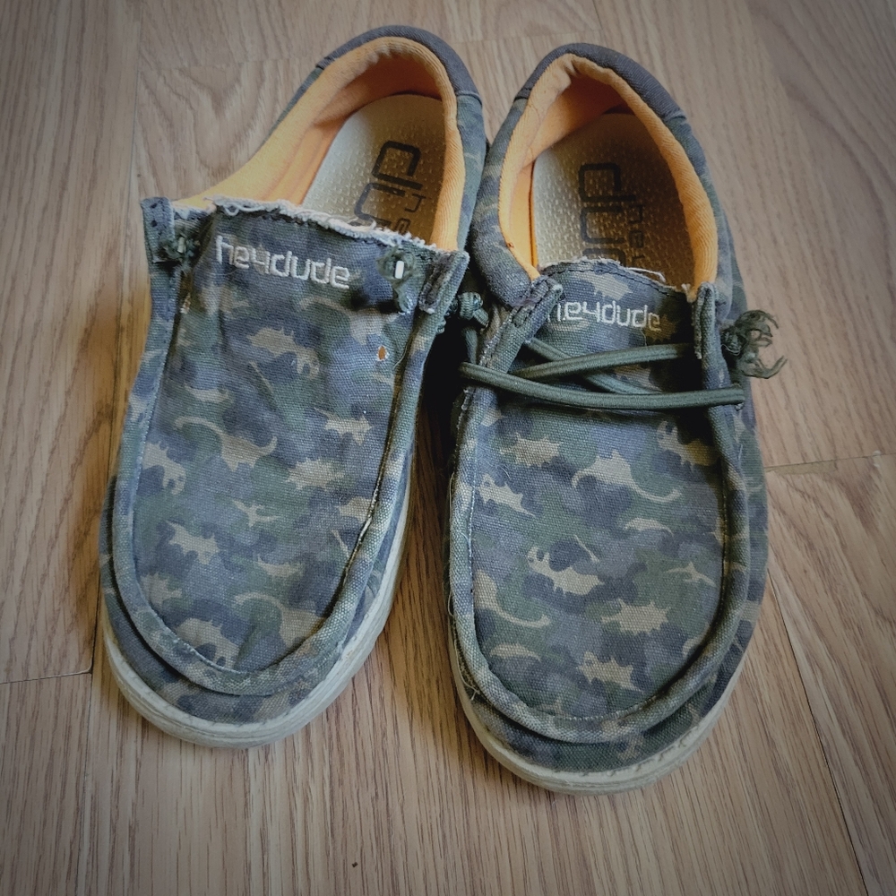 Camo Dino Hey Dudes Youth 3